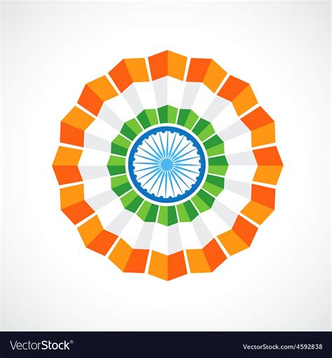 Indian flag badge Royalty Free Vector Image - VectorStock