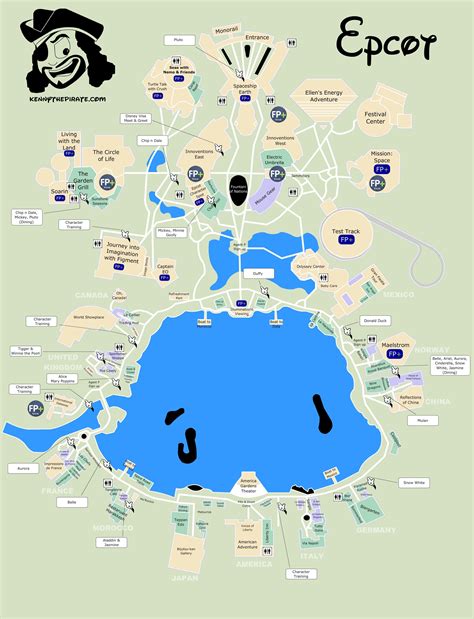 Epcot Attractions Map