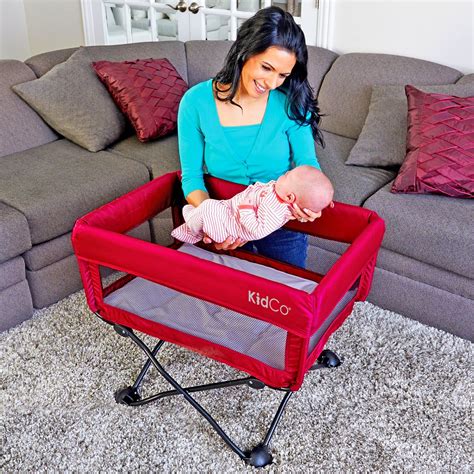 Red Portable Bassinet On Wheels | Travel bassinet, Bassinet, Baby necessities