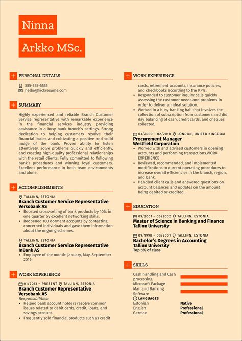 Call Center Customer Service Representative Resume Examples - Resume Example Gallery