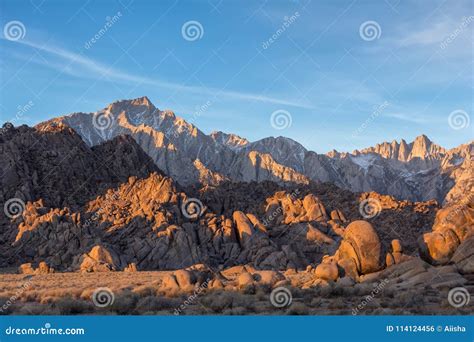 Lone Pine Peak View on Sunrise at Alabama Hills Stock Photo - Image of ...