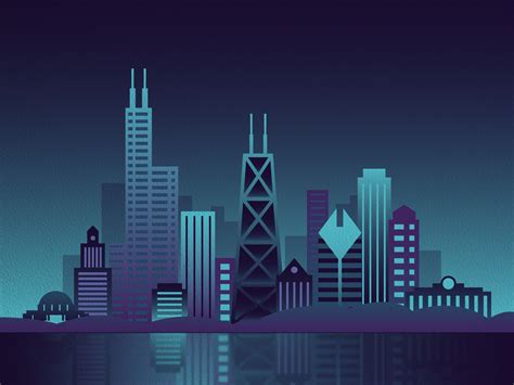 Chicago Skyline Illustration by Cassidy Candelaria on Dribbble