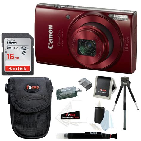 Canon PowerShot ELPH 180 20 MP Digital Camera (Silver) + 32GB Bundle