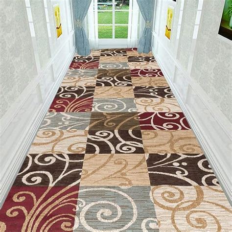 Carpet Runner Rubber Backed Hallway Rug Modern Washable Rubber Backed Kitchen Utility Hallway ...