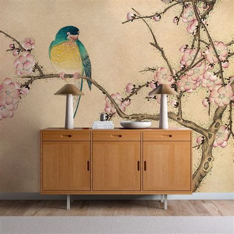 Bird with Blossoms Wall Murals | Ever Wallpaper UK