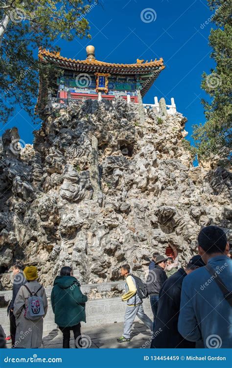 Jingshan Park in Beijing, China Editorial Stock Image - Image of ...