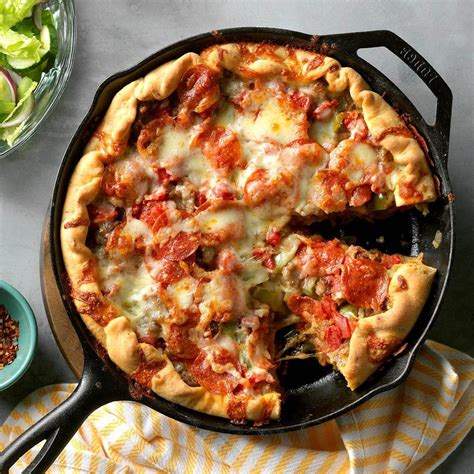 Deep-Dish Sausage Pizza Recipe | Taste of Home