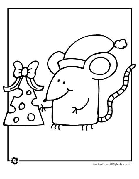 Christmas Mouse Coloring Pages Coloring Pages