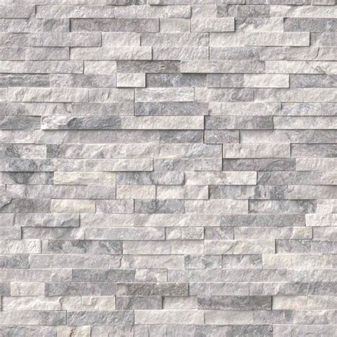 Alaska Gray Stacked Stone, Splitface, 6x18, Marble, Hardscape, 10 Pieces modern-wall-and-floor ...