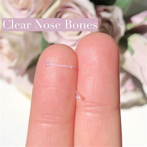 Clear Nose Ring Clear Nose Stud Clear Nose Retainer Clear Nose | Etsy | Nose bones, Nose stud ...