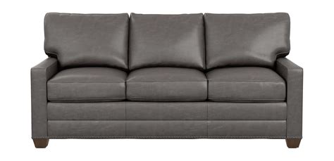 Bennett Track-Arm Leather Three Seat Sofa | The Bennett Collection ...