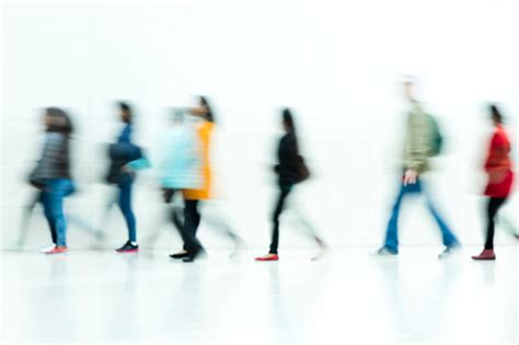 People Walking On White Background Motion Blur Stock Photo - Download ...