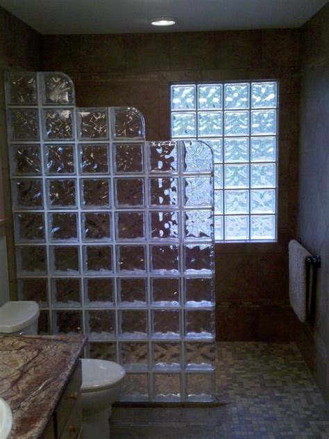 Glass Block Shower Wall Home Design Ideas, Pictures, Remodel and Decor