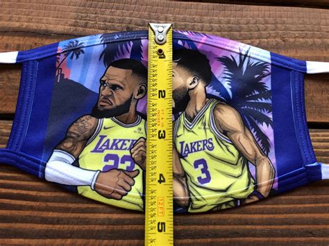 Los Angeles Lakers face mask. Lebron James mask. Anthony Davis | Etsy