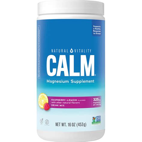 Natural Vitality Calm, Magnesium Citrate Supplement, Anti-Stress Drink ...