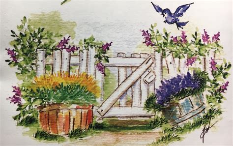 art impressions - watercolor - markers - catalog photo - welcoming gate ...