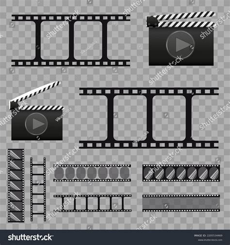 Film Strip Vector Illustration Set Stock Vector (Royalty Free ...