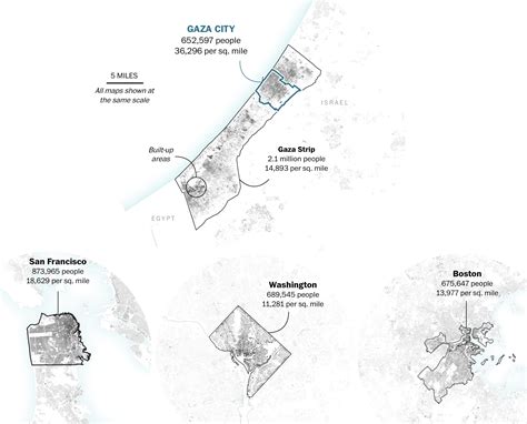 Gaza Strip size compared to U.S. cities | Veria Data