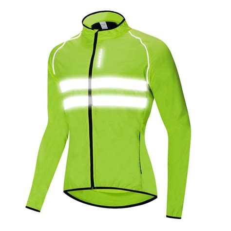 Cycling Reflective Jackets for Men Women’s Running Sportswear Green | Cycling jacket, Racing ...