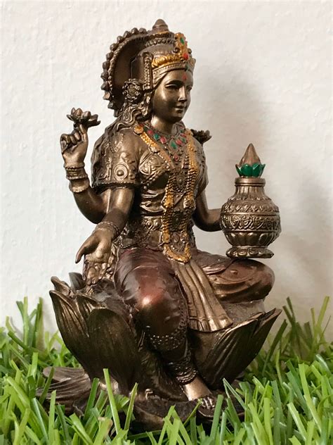 Goddess Lakshmi Statue Goddess Laxmi Statue Sitting Lakshmi. | Etsy