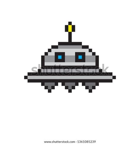 Pixel Art Ufo Stock Vector (Royalty Free) 1361085239 | Shutterstock