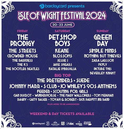 Isle of Wight Festival 2024 - Sunday - Green Day Tickets, Seaclose Park, Newport, 23 June 2024 ...