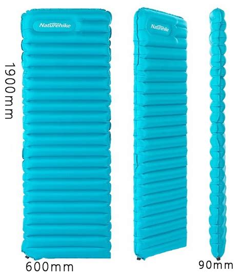 Naturehike Ultralight Manual Inflatable Hand Press Inflating Dampproof Sleeping Pad Portable ...