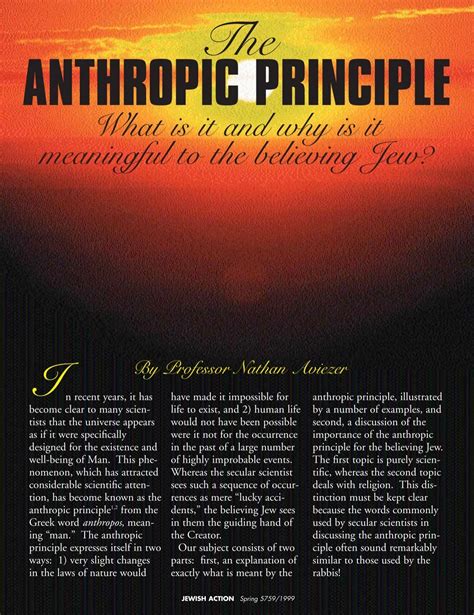 The Anthropic Principle