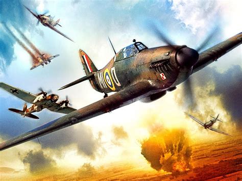 Spitfire Dogfight Wallpaper