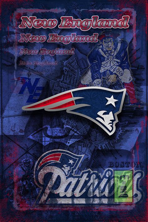 New England Patriots Football Poster,New England Patriots Gift, New En ...