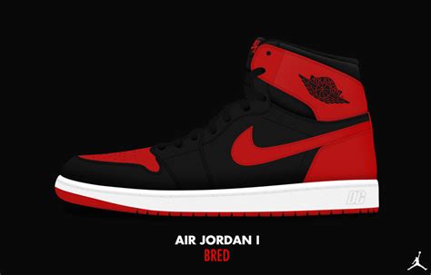 Air Jordan 1 Bred Art - 1024x655 Wallpaper - teahub.io