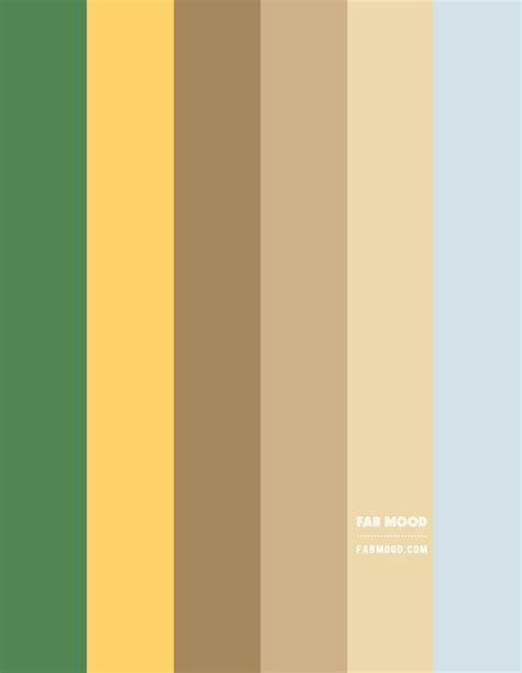 Brown, Green and Yellow Colour Combo – Colour Palette 142 | Yellow colour scheme, Brown color ...