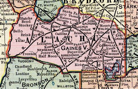 Map of Alachua County, Florida, 1902