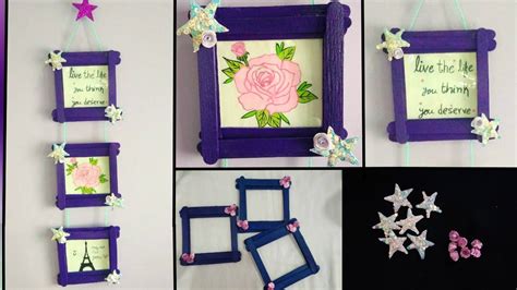 Easy photo frame using Popsicle sticks(ice cream sticks)|room decor ...