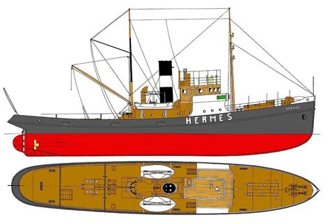 Hermes Tugboat Plans | Free Ship Plans | Tug boats, Model boat plans ...