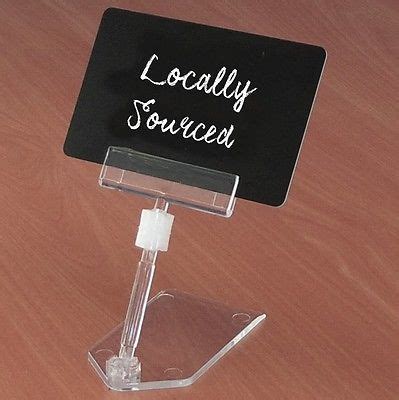 PACK OF 10 Clear price label holder, food label display, deli counter price | Shop fittings ...