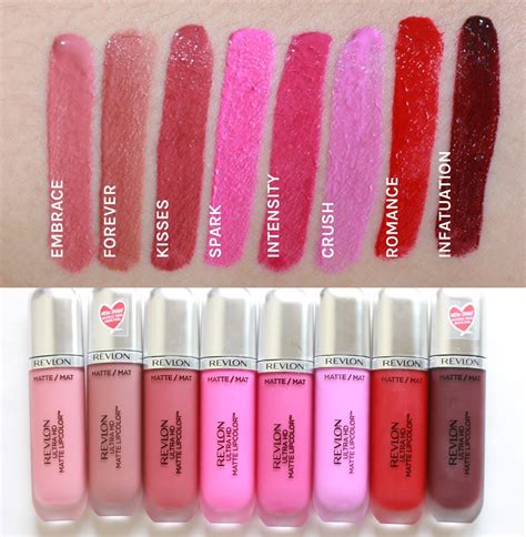 Complete lip swatches of the 8 new Revlon Ultra Matte HD Lipcolors — Project Vanity