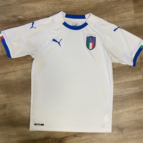 ITALY NATIONAL TEAM 2018 AWAY PUMA INTERNATIONAL SOCCER JERSEY MEDIUM ...