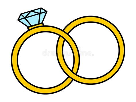 Two Wedding Rings Cartoon Stock Illustrations – 251 Two Wedding Rings ...