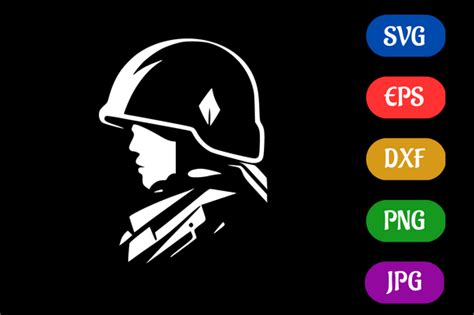 Soldier | Black and White Logo Vector Graphic by Creative Oasis ...