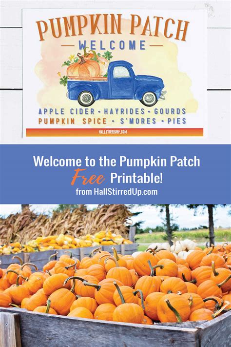 Welcome to the Pumpkin Patch! Free Printable Sign - Hall Stirred Up