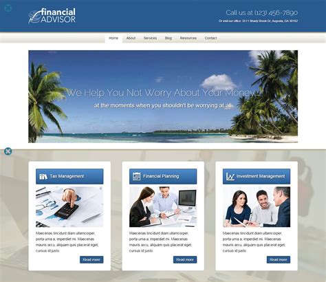 20+ Best Website Templates for Financial Advisors | Free & Premium ...