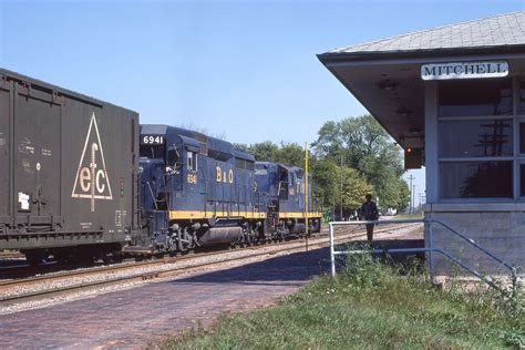 Eastbound local, Mitchell, Indiana Image by Richard Koenig October 2nd 1976 Mitchell, Railroad ...