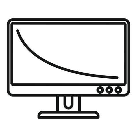 Office monitor icon outline vector. Screen computer 15107159 Vector Art at Vecteezy