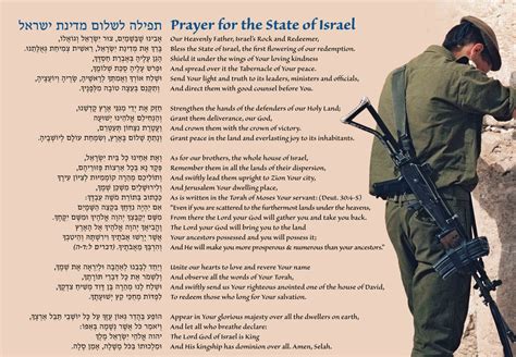 Prayer for the State of Israel in English and Hebrew - Pray for Israel ...