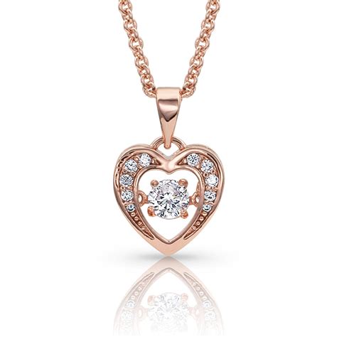 Rose Gold Heart Necklace - Winning Touches Equestrian Gifts