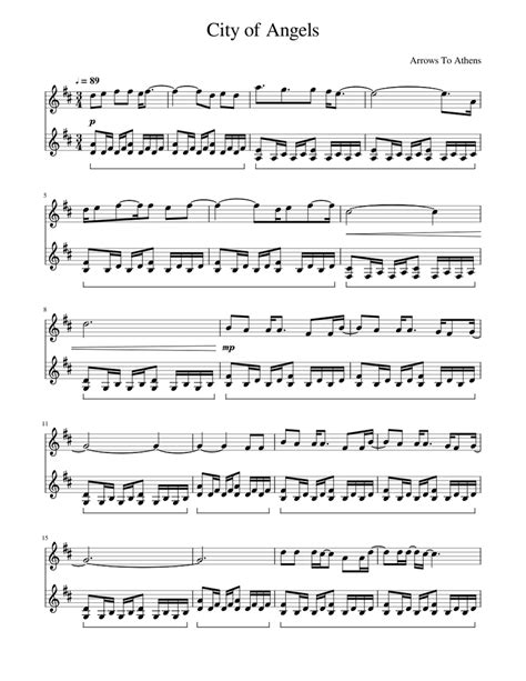 City of Angels - Arrows To Athens Sheet music for Piano (Solo) Easy ...