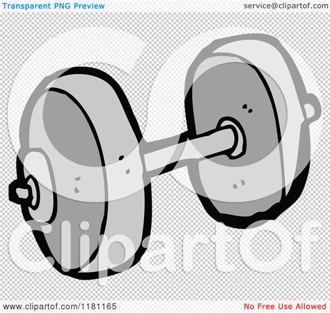 Cartoon of a Barbell - Royalty Free Vector Illustration by lineartestpilot #1181165