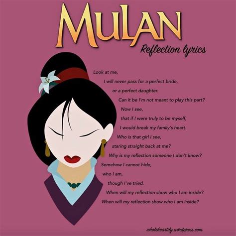 an image of mulan from the movie mulan, which is written in english