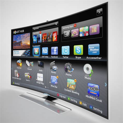 Samsung Curved Smart 3D UHD 4K LED TV 3D Model $30 - .unknown .wrl .obj .fbx .3ds .max - Free3D